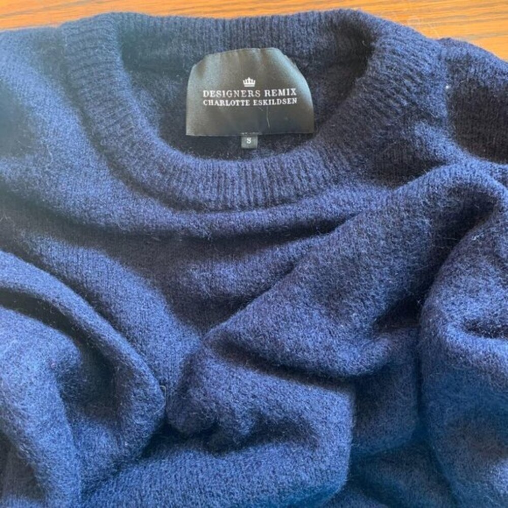 Designers Remix Charlotte Eskildsen Navy Blue Wool‎ Mohair Blend Sweater Small